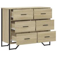 Ladekast 91x35,5x74,5 cm bewerkt hout sonoma eikenkleurig - thumbnail