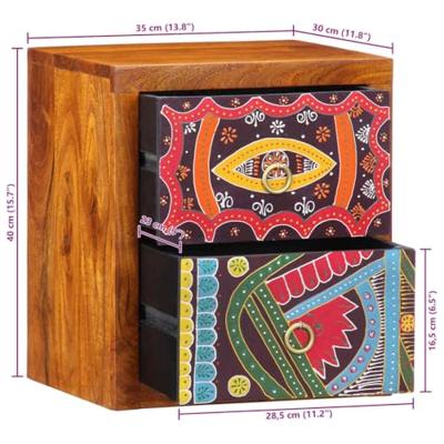 Nachtkastje 2 pcs Bruin 35 x 30 x 40 cm Massief acaciahout