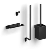 Accesoireset Toilet Clou Fold Mat Zwart - thumbnail