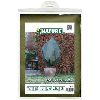 NATURE Winterafdekhoes met koord - Groen