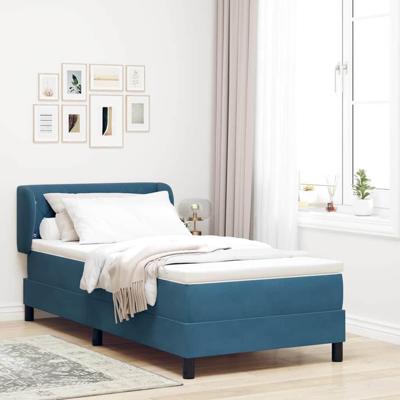 Boxspringbed met donkergrijs fluwelen matras 80x200 cm