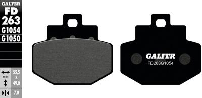 GALFER remblokken "fd263" brake pad fd236 g1054 organic standard