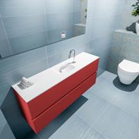 MONDIAZ ADA 120cm toiletmeubel fire. LEX wastafel talc midden 1 kraangat - thumbnail