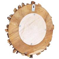 VidaXL Wandspiegel rond 40 cm teakhout - thumbnail