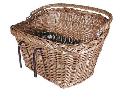 Rieten Fietsmand Rechthoekig Bruin