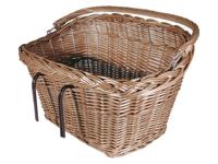 Rieten Fietsmand Rechthoekig Bruin - thumbnail