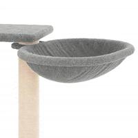 Kattenmeubel met krabpalen 82 cm lichtgrijs - thumbnail