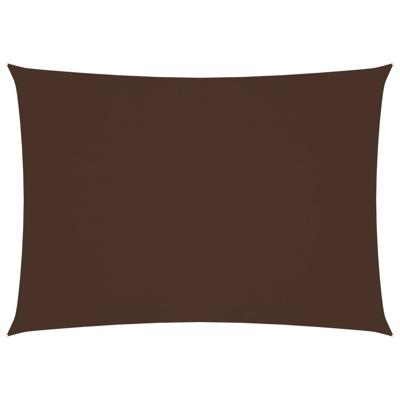 Zonnescherm rechthoekig 3,5x4,5 m oxford stof bruin