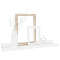 Wandschappen 4 st 40x9x3 cm wit - thumbnail