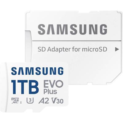 Samsung EVO Plus microSD Card 1TB Micro SD-kaart Blauw Samsung EVO Plus microSD Card 1TB Micro SD-kaart Blauw