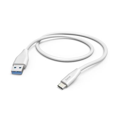 Hama USB-Kabel, USB-A naar USB-C, 1,5 m Oplader Wit