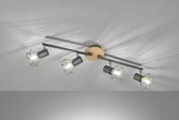 Fischer & Honsel 4-lichts plafondlampRan zwart - 21386 - thumbnail
