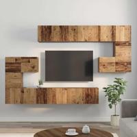 Tv-meubelset 10 pcs Oud hout 180 x 30 x 90.5 cm Bewerkt hout - thumbnail