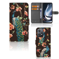 OnePlus Nord CE 2 Lite | Telefoonhoesje | Met pasjeshouder | Pauw met Bloemen - thumbnail