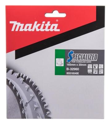 Makita Cirkelzaagblad voor Hout | Specialized: Accu | Ø 165mm Asgat 20mm 40T - B-32960