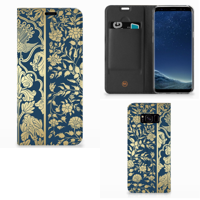 Samsung Galaxy S8 Plus Smart Cover Beige Flowers - thumbnail