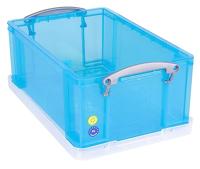Really Useful Box opbergdoos 9 liter, transparant helblauw - thumbnail