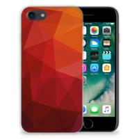 TPU Hoesje voor iPhone SE 2022 | SE 2020 | 8 | 7 Polygon Red - thumbnail
