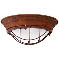 Brilliant 94492/60 Typhoon Plafondlamp LED E27 80 W Roest, Wit - thumbnail