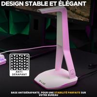 Headset/headsetstandaard - THE G-LAB - K-STAND HYDROGEN - 2 USB-poorten - Wit - thumbnail