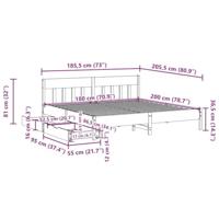 Bedframe zonder matras massief grenenhout 180x200 cm - thumbnail
