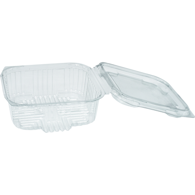 Bak | Gerecycled PET | 500ml | incl. Vaste deksel | saladebak | 125x123x transparant | 600 stuks