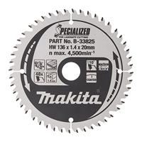 Makita Accessoires Cirkelzaagblad | Laminaat | 136X20X1,45 48T 10G - B-33825 - thumbnail