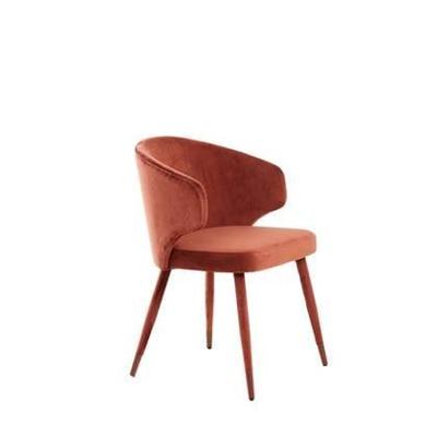 Light & Living Eetkamerstoel 'Kosaka' Velvet, kleur Bordeaux