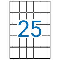 Apli witte etiketten Print & Write ft 25 x 40 mm (b x h), 375 stuks, 25 per blad (1871) - thumbnail