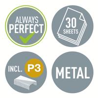 Nietmachine leitz nexxt metaal 30 vel geel - thumbnail