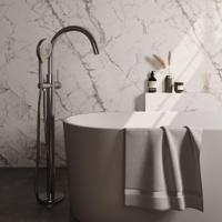 Badkraan Vrijstaand Brauer Brushed Carving met Handdouche 3-Standen Geborsteld RVS Brauer - thumbnail