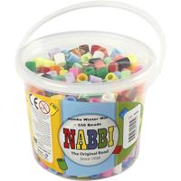 NABBI Strijkkralen, afm 10x10 mm, gatgrootte 5,5 mm, jumbo, extra kleuren, 550 div/ 1 doos - thumbnail