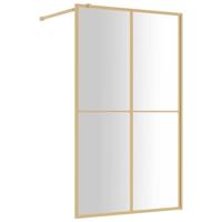Inloopdouchewand transparant 118x195 cm ESG-glas goudkleurig - thumbnail