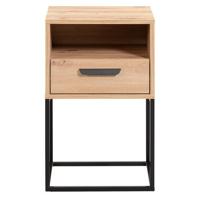 Nachtkastje Tokio - 1 lade en vak - eikenkleur - Leen Bakker - thumbnail