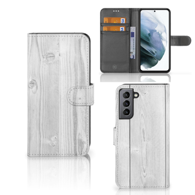 Samsung Galaxy S21 FE | Book Style Case | White Wood Samsung Galaxy S21 FE | Book Style Case | White Wood