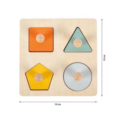 Montessori-vormen en -motieven baby puzzel small foot meerkleurig