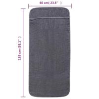 VidaXL Strandhanddoeken 2 st 400 g/m² 60x135 cm stof antracietkleurig - thumbnail