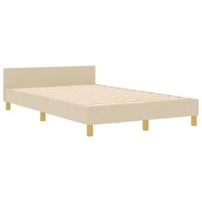 Bedframe met hoofdeinde Crème 120 x 190 cm Stof