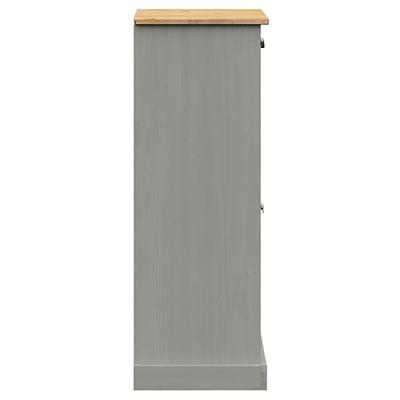 Schoenenkast VIGO 60x35x96 cm massief grenenhout grijs