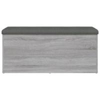 Opbergbankje 102x42x45 cm bewerkt hout grijs sonoma eikenkleur - thumbnail