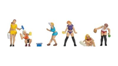 NOCH 15947 H0 Sexy carwash figuren Geverfd, Zittend, Staand