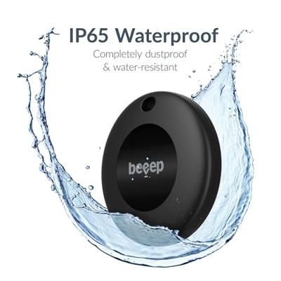 Beeep BeTag Smart Bluetooth-tracker voor Android met Google Find My Device, GPS-tracking voor sleutels, tassen en fietsen, waterdicht (IP67), CR2032-batterij, compact en licht (zwart)