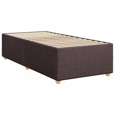 Boxspring met matras stof donkerbruin 120x200 cm