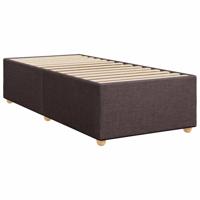 Boxspring met matras stof donkerbruin 140x200 cm - thumbnail