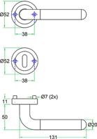 Krukgarn VIVA rvs mat/glans WC 8mm - thumbnail