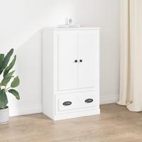 Hoge kast 60x35,5x103,5 cm bewerkt hout wit - thumbnail