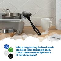 Dishmatic Staalborstel met handgreep - verwisselbare borstel - thumbnail