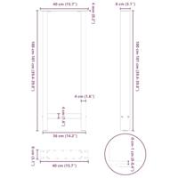 Bartafelpoten 2 st 40x(100-101) cm staal antraciet - thumbnail