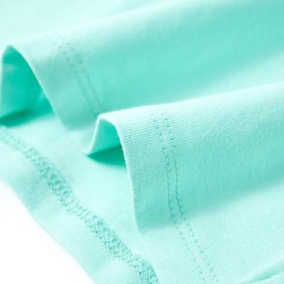 Kindershirt met bloemenprint 140 lichtmintkleurig