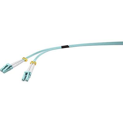 Renkforce RF-4491748 Glasvezel Optische vezel Aansluitkabel 1.00 m Aqua-blauw [1x LC-stekker - 1x LC-stekker] 50/125 µ Multimode OM3
